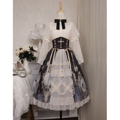 Sweet Date Halloween Top Blouse and Skirt Set(Pre-Made/Full Payment Without Shipping)